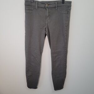 Pistola Women's Caterina Frayed Hem Ankle‎ Zip Skinny Jean in Olive Size 31